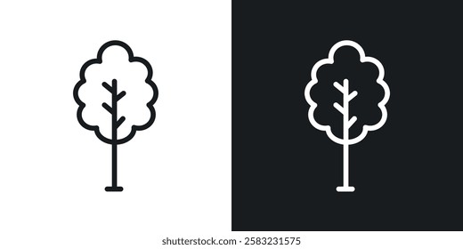 Tree free icons in black and white liner strokes for web design.