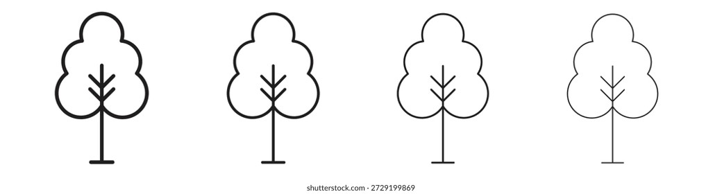 Iconos gratis de árbol Vector Logo Plantilla Ilustración Diseños. Vector EPS 10.