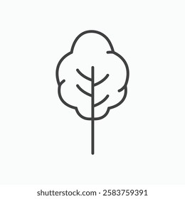 Tree free vector icon isolated in black line