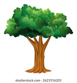 Tree. Fresh Air. Nature and Forest Sign. Vector and Illustration. Tree on white background.