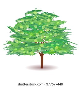 Tree fresh green leaf icon