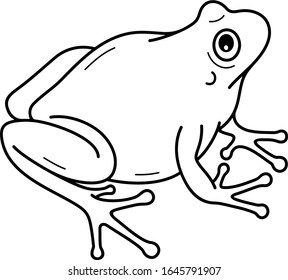 Tree Frog. Arizona State symbol. Vector outline icon.