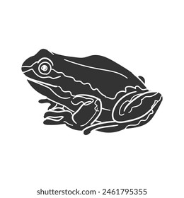 Tree Frog Icon Silhouette Illustration. Animals Vector Graphic Pictogram Symbol Clip Art. Doodle Sketch Black Sign.
