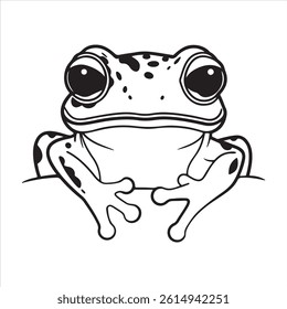 Tree Frog Illustration for Rainforest Wildlife and Nature Concepts