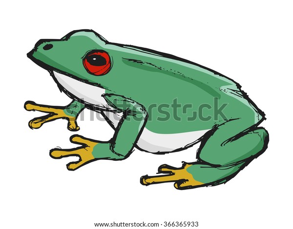 Tree Frog Illustration Wildlife Zoo Wildlife Stock Vector (Royalty Free ...