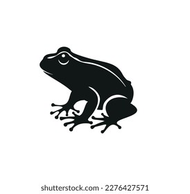 Tree frog silhouette vector on a white background Eps 10