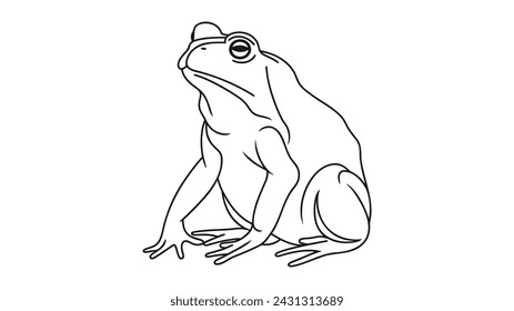 Tree frog silhouette vector on a white background
