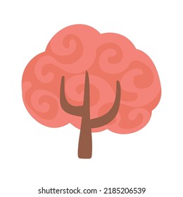 Tree Frondy Icon Isolated Flat