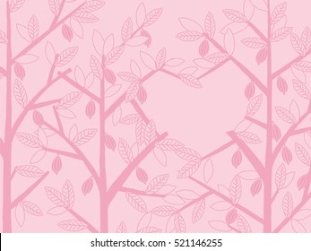 Tree and fruit cocoa