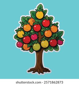 Tree Fruit Stickers Victor Design 