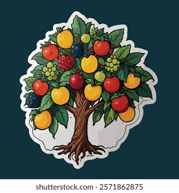 Tree Fruit Stickers Victor Design 