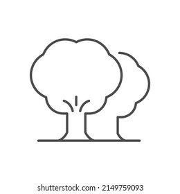 Tree garden line outline icon