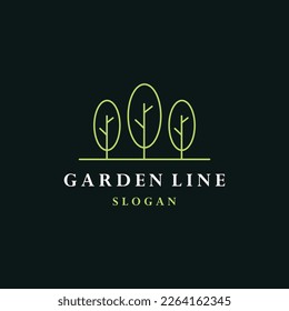 Tree garden vector icon. Nature tree vector illustration logo design.