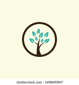Tree Gardening Circle Creative Business Logo