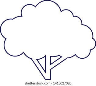 Tree geometric illustration isolated on background