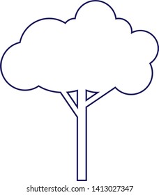 Tree geometric illustration isolated on background