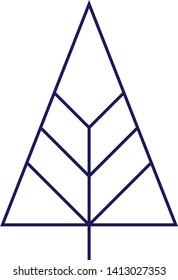 Tree geometric illustration isolated on background