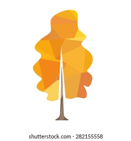 Tree geometry shapes design vector