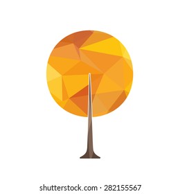 Tree geometry shapes design vector