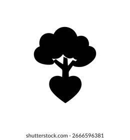 Árbol que da sombra al corazón que simboliza comodidad y refugio emocional