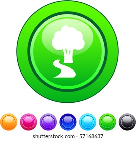 Drei glänzende Kreis-Web-Buttons.