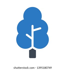 tree glyph double color icon