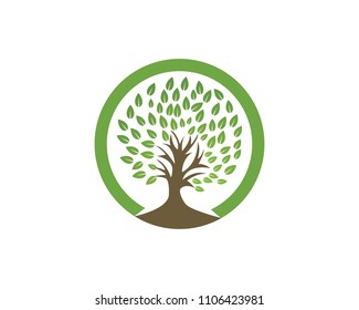 Tree go green logo vector template