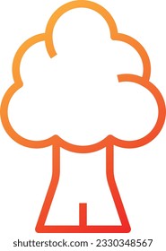 Tree Gradient Icon - Single Icon, Vector