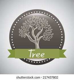 tree graphic design. Vector illustration. 