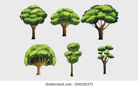Tree and grass design eps vector