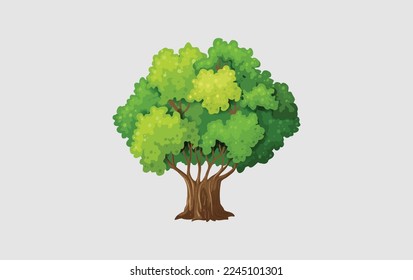 Tree and grass design eps vector