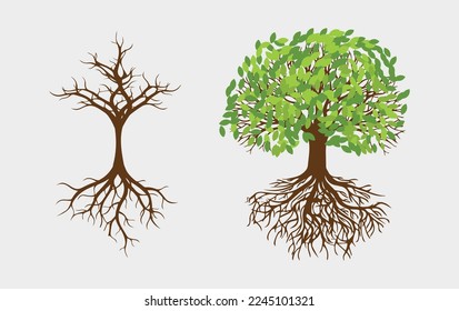 Tree and grass design eps vector