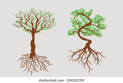 Tree and grass design eps vector