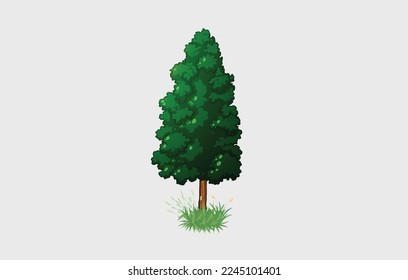 Tree and grass design eps vector