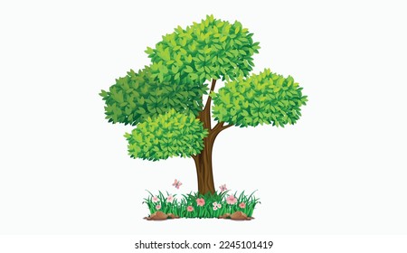 Tree and grass design eps vector