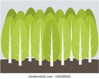 Tree in green background in eco concept illustration