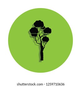 Tree in green badge icon