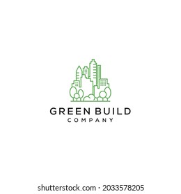 Tree Green building logo vector