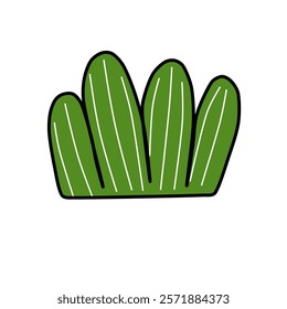 A tree with green colour. Ornament and element for design template. Frame decoration plant illustration. Botanical and nature element shape