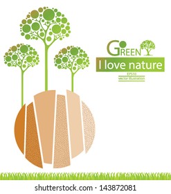 Tree. Green concepts. save world. vector illustration.