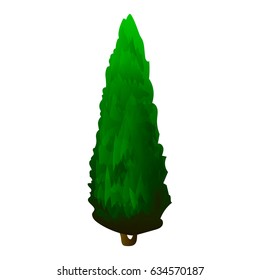 Tree with green crown Vector Illustration EPS10