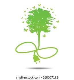 Tree  Green ecology friendly .