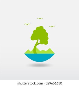 Tree green ecology icon