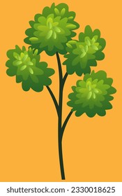 tree with green foliage vector illustration