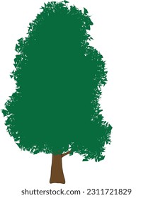 tree green grows trunk leaves crown nature