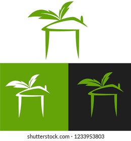 tree green home eco ector illustration