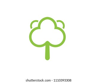  Tree green identity card vector logo template