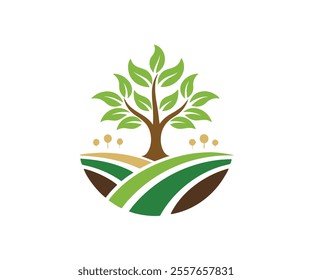 Tree green leaf ecology nature logo vector