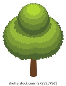 Uma árvore com folhas verdes e um tronco marrom