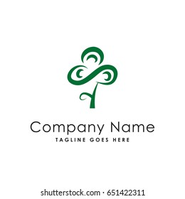 tree green nature icon logo template